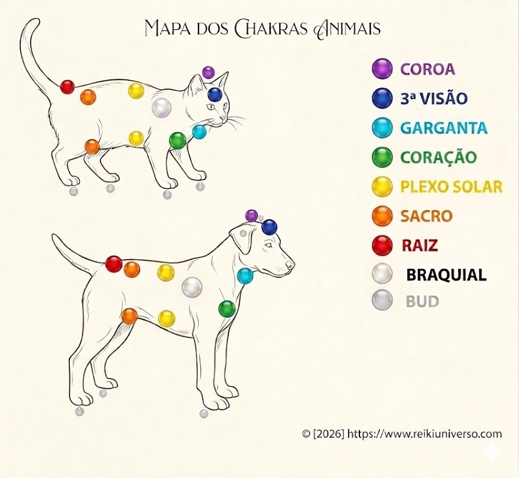 Tratamento Reiki Chakras Animais