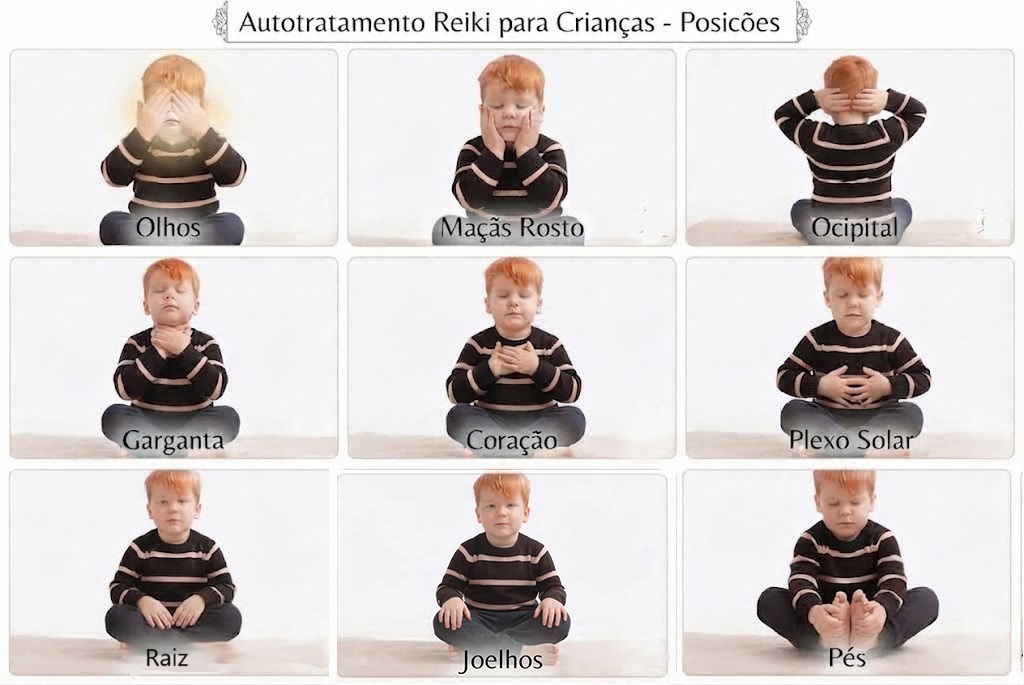 Posições Reiki crianças